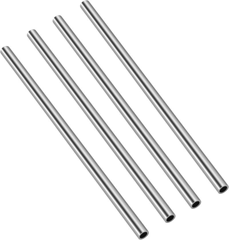 Etauwe 1/8 Inch (3.17mm) OD Round Metal Pipe, 304 Stainless Steel Tubing, 12" Length Weldable Industrial Straight Tube, 4 PCS - Image 1